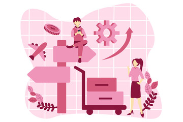 Travel Kit Flat Design Illustration