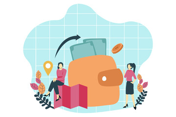 Travel Kit Flat Design Illustration