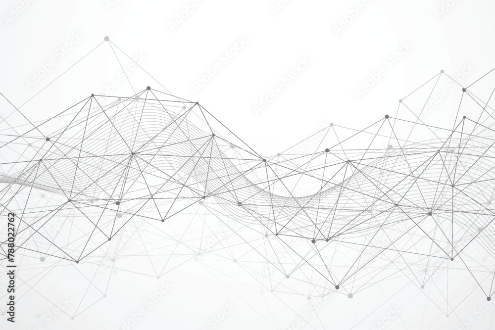 Poster abstract technology futuristic network background design. connection concept. vector illustration