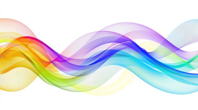 Abstract wave background, rainbow wave lines. Spectrum wave colors. Wavy line color