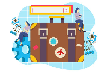 Travel Kit Flat Design Illustration