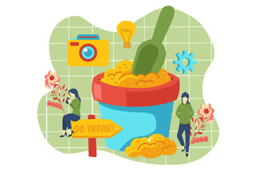 Travel Kit Flat Design Illustration