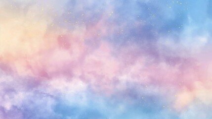 Soft Pastel Clouds, Gentle Pink and Blue Tones, Dreamy Sky Texture with Copy Space