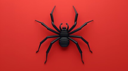 Spider 3d, cartoon, flat design