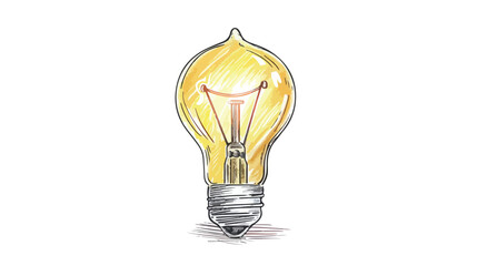 Incandescent lightbulb glowing with bright yellow light