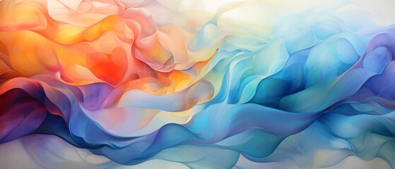 Obraz premium Vivid abstract wind pattern with swirling colors mimicking a surreal storm