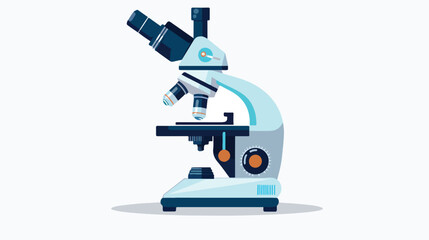 Lab microscope icon. Laboratory optical equipment for