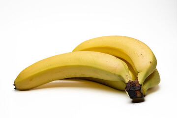 Banany na białym tle, owoc,