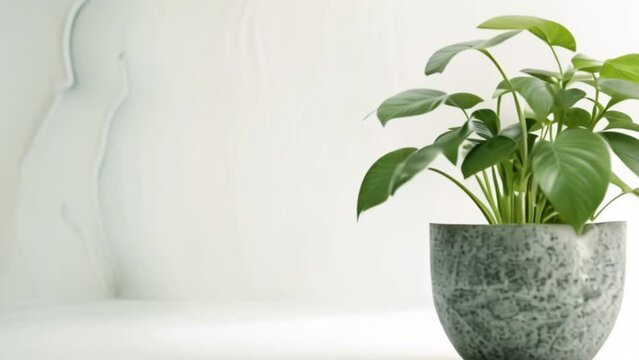 video tropical plant in pot