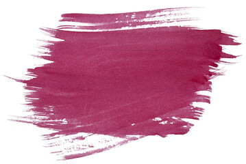 Cherry brush stroke paint watercolor isolated on a transparent background. Color bubble.