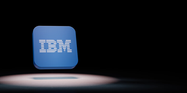 IBM App Icon Spotlighted on Black Background