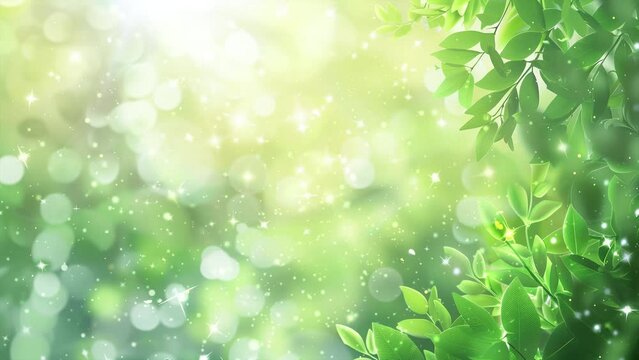 spring light green blur background glowing blurred. seamless looping overlay 4k virtual video animation background