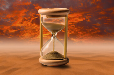 Climate change timer, conceptual illustration