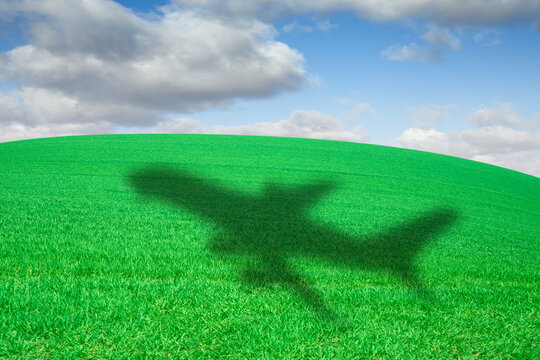 Aeroplane shadow, composite image