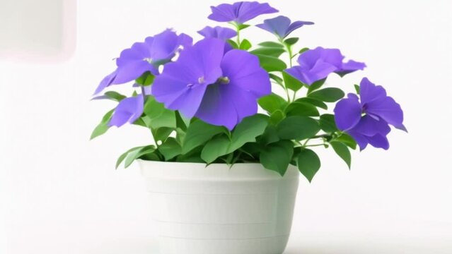 video periwinkle flower plant in pot