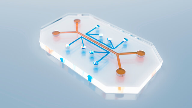 Microfluidic device, illustration