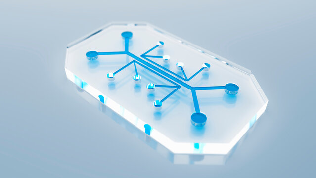 Microfluidic device, illustration