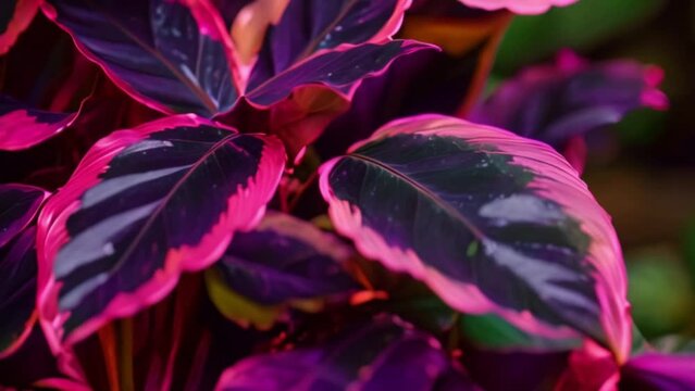 video Decorative Calathea Black Lipstick Leaves