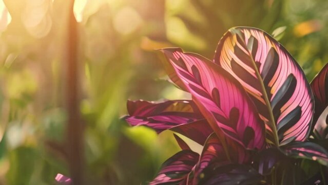 video Decorative Calathea Black Lipstick Leaves