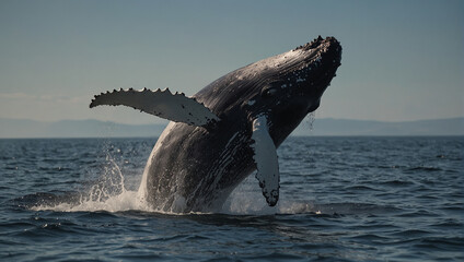 humpback whale in the sea