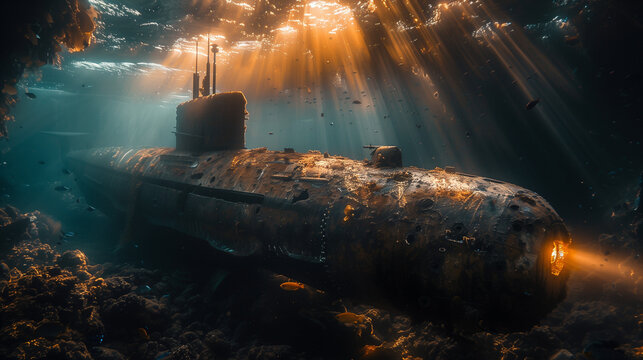 submarine under sea