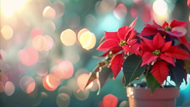 video poinsettia in a pot