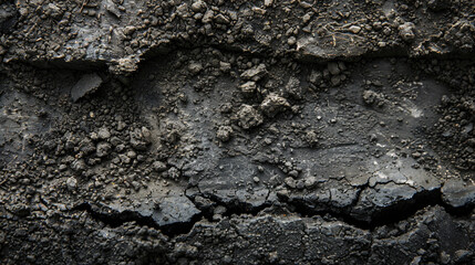 Cutout of Black Soil: Natural Texture Photography