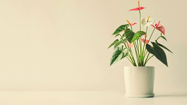 video Anthurium andraeanum pink in pot