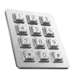 3D rendering illustration of an electronic keypad