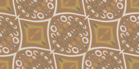 Ethnic Ikat tropical seamless pattern. Motif ethnic handmade beautiful Ikat art.Ikat ethnic tribal, boho colors seamless wallpaper. Abstract traditional