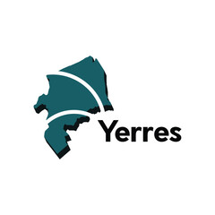 vector map of Yerres design, illustration design template on white background