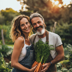 couple in the garden make with AI generated