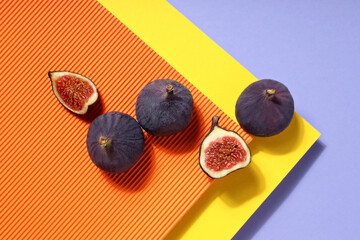 Fresh ripe figs on a beautiful background