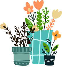 Happy Earth Day. Save the planet. Make every day Earth Day. Compositions on a transparent background on the theme of ecology, care for nature and planet Earth. Fashion design in flat illustration styl