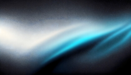 Obraz premium White blue black blurred abstract gradient on dark grainy background, glowing light. Generative AI.