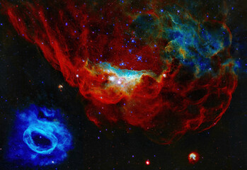 Birth of a star. Digital enhancement of an image by NASA