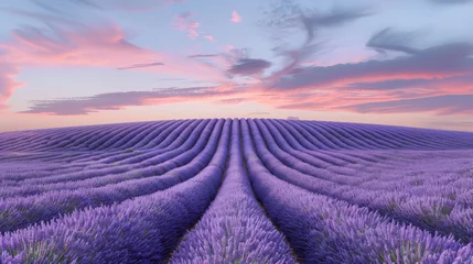 Amazing blooming landscape with purple lavender fields in summer in France © JovialFox