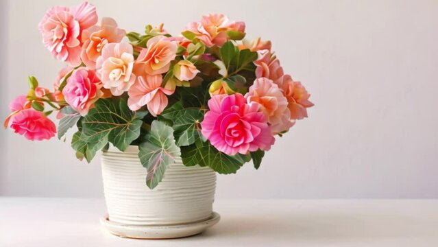 video begonias in pots