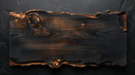 Burnt Wooden Plank Cutout: Rustic Texture Photography - obrazy, fototapety, plakaty