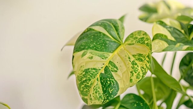 video thai monstera variegata in pot