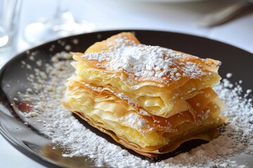 Greek pastry made with phyllo dough and semolina custard
