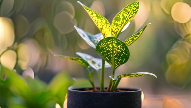 video aglonema golden hope in pot
