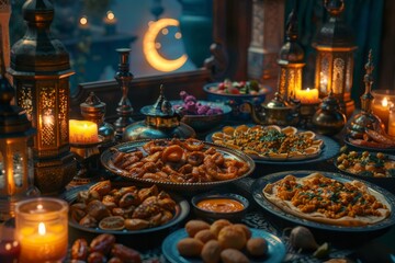 Discover the Essence of Ramadan: Ornate Patterns, Festive Lights, and Islamic Symbols in Vector Artwork