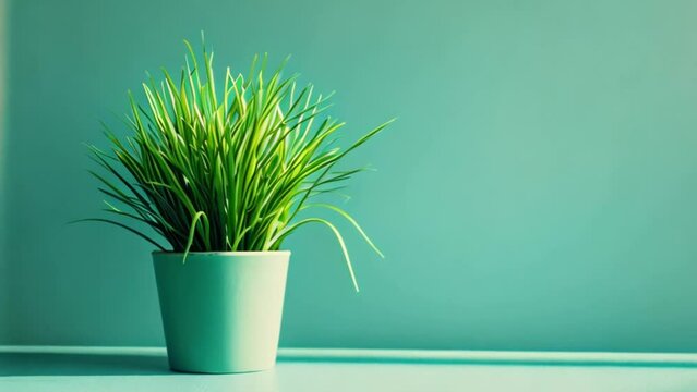 video grass in pot