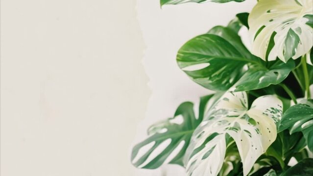 video thai monstera variegata in pot