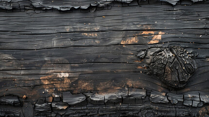 Burnt Wooden Plank Cutout: Rustic Texture Photography