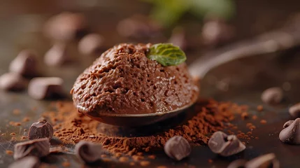 Chocolate mousse delicious gourmet © castecodesign