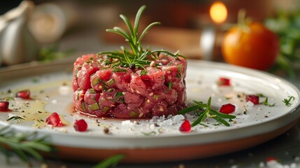 Beef tartar delicious gourmet - 788052380