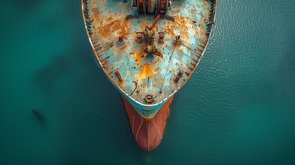 A rusty old ship