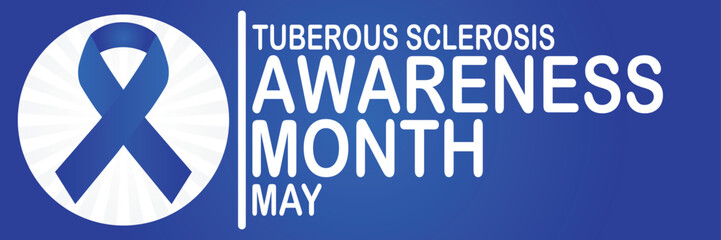 Tuberous Sclerosis awareness Month. May. Vector illustration. Suitable for greeting card, poster and banner.